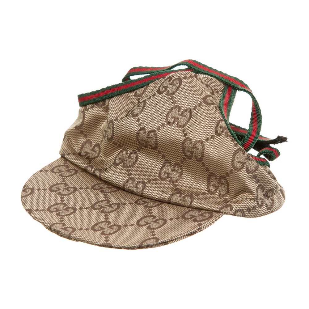 Gucci Rare Gg Nylon Dog Cat Baseball Cap